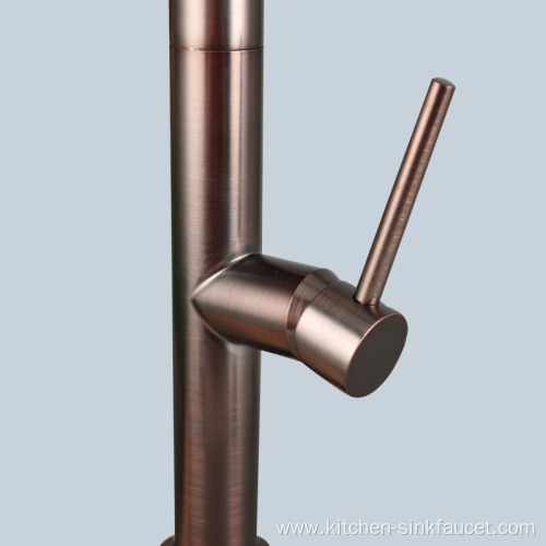 Stainless steel ancient brown kitchen vertical faucet